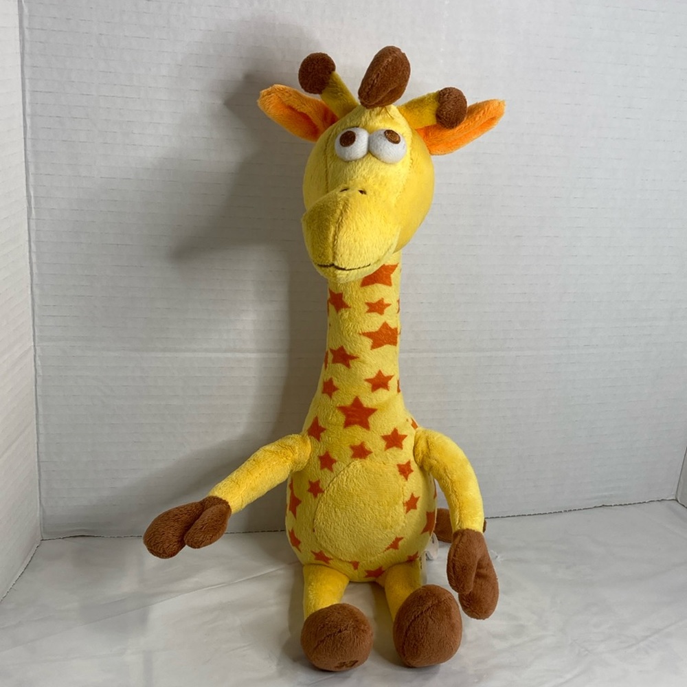 Toys R Us Geoffrey The Iconic Mascot Plush Giraffe 2015 Yellow Orange Stars 17”